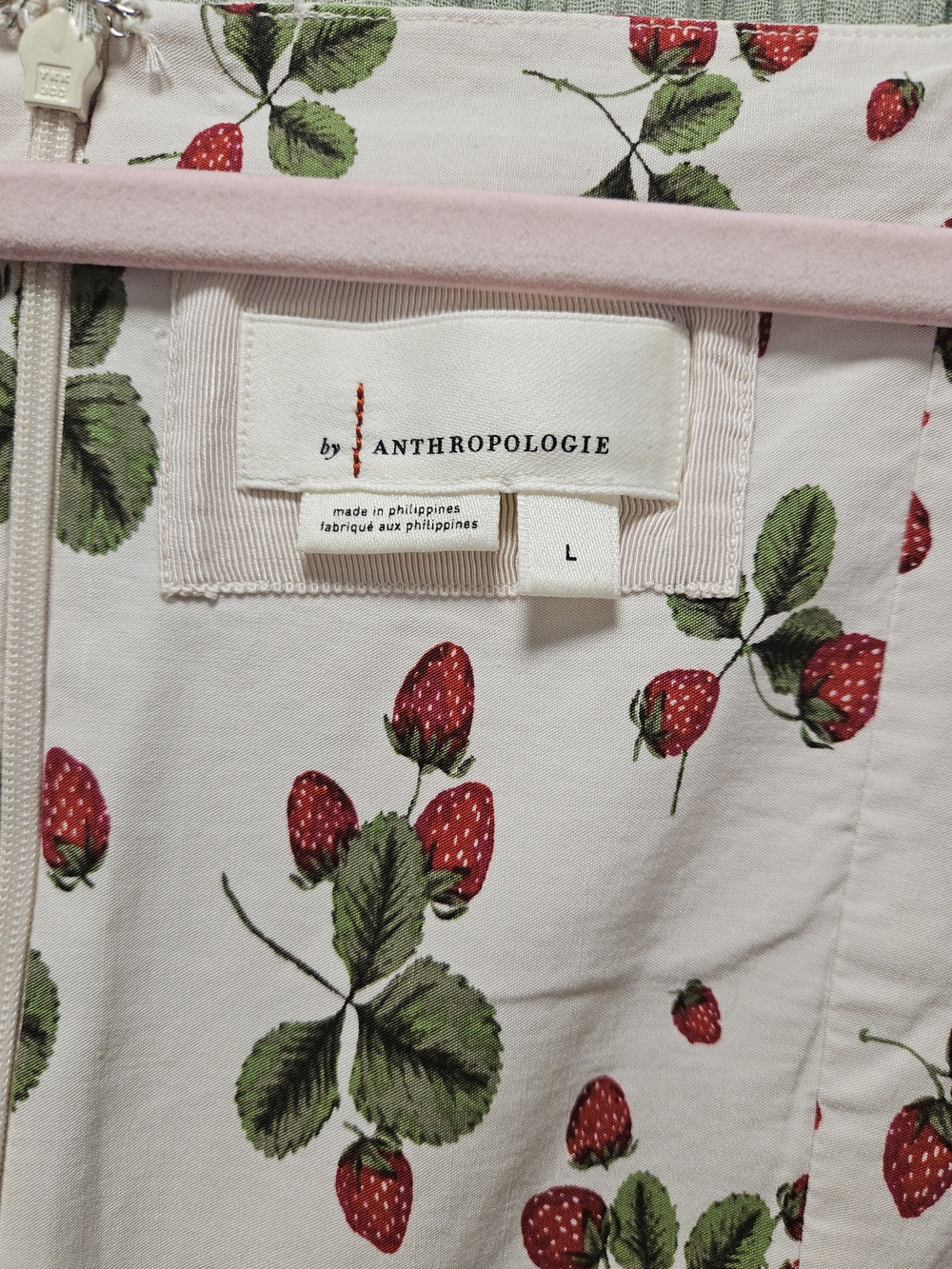 Anthropologie Maeve White Maxi Dress with Red Strawberry Print - Picture 7 of 11